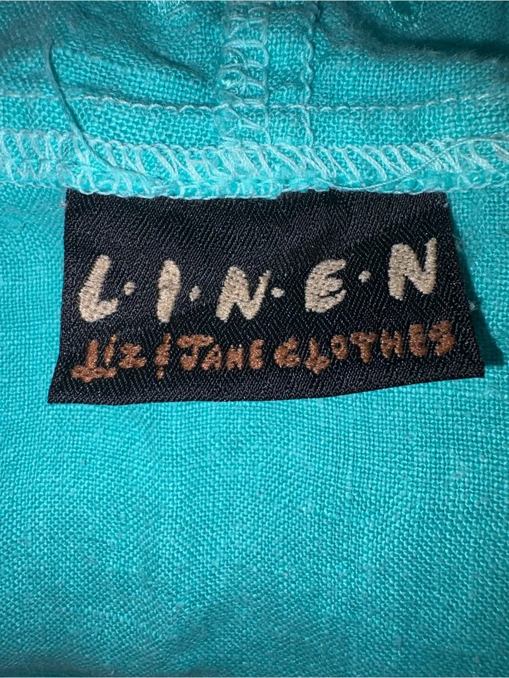 Linen Hooded Beach Cover-Up in Turquoise